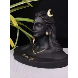Navyaksh Black & Gold Toned Adiyogi Shiva Religious Idol Showpiece-picture-26