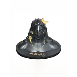 Navyaksh Black & Gold Toned Marble Religious Yogi Showpiece-picture-34