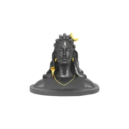 Navyaksh Black & Gold-Toned Polyresin Religious Small Yogi Showpiece-picture-13