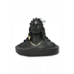 Navyaksh Black & Gold-Toned Small Adiyogi Bhagwan Shiv Ji Idol Showpiece-picture-25