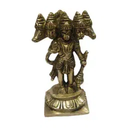 navyaksh Brass Standing Panchamukhi Hanuman Showpiece-picture-30