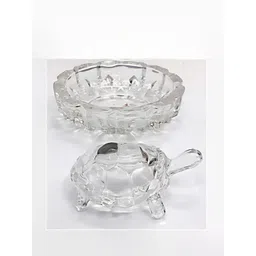Navyaksh Crystal Turtle Tortoise with Plate for Feng Shui and Vastu Decorative Showpiece-picture-30