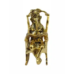 Navyaksh Gold-Toned Brass Ganesh Ji On Chair Showpiece-picture-21
