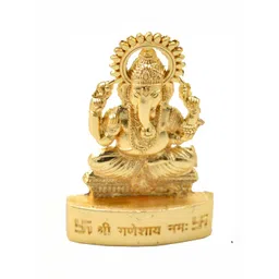 Navyaksh Gold-Toned Brass Ganesh Showpiece-picture-22