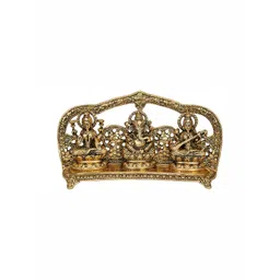 Navyaksh Gold-Toned Brass Laxmi Ganesh saraswati Decorative Showpiece-picture-16