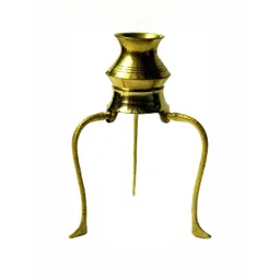 Navyaksh Gold Toned Brass Lota For Puja Tripai Lota for Jalabhishek Of Shivling Showpiece-picture-23
