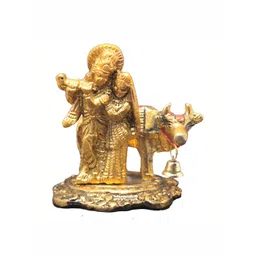 Navyaksh Gold-Toned Brass Radha Krishna Decorative Showpiece-picture-13