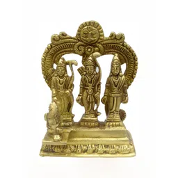Navyaksh Gold Toned Brass Ram Darbar Idol Showpiece-picture-11