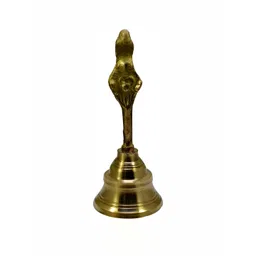 Navyaksh Gold Toned Brass Temple Pooja Bell Showpiece-picture-16