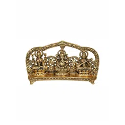 Navyaksh Gold Toned Laxmi Ganesha Saraswathi Brass Religious Idol Showpiece-picture-39