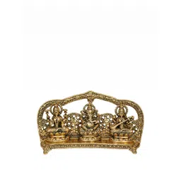 Navyaksh Gold Toned Lord Laxmi Ganesh Saraswati Metal Showpiece-picture-21