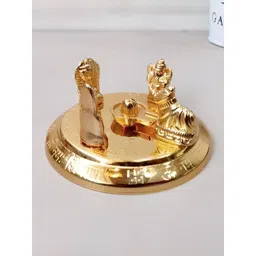 Navyaksh Gold Toned Metal Lord Shiva Family Statue Showpiece image 2