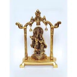 Navyaksh Gold-Toned Religious Small Radha Krishan Temple Showpiece-picture-28