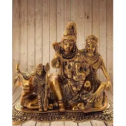 navyaksh Shiva Ganesha Parvati Idol Showpiece-picture-25