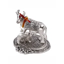 Navyaksh Silver Toned Kamadhenu Religious Idol Showpiece-picture-34