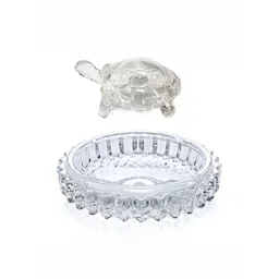 Navyaksh Transparent Glass Turtle Decorative Showpiece-picture-34
