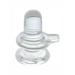 Navyaksh White Crystal Religious Small Shivling Showpiece-picture-31