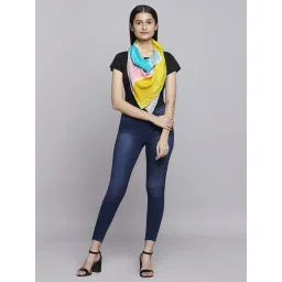 Navyasa by liva Green & Yellow Printed Scarf image 2