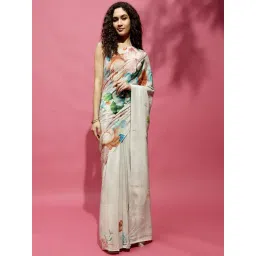 navyasa by liva Grey Floral Printed Saree-picture-20