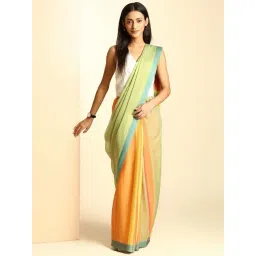 navyasa by liva Multicolor Woven Saree With Unstitched Blouse-picture-32