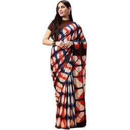 navyasa by liva navyasa brown liva satin geometric print saree-picture-43
