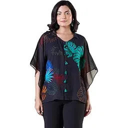navyasa by liva navyasa green liva crepe digital print kaftan for women-picture-10