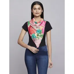 Navyasa by liva Orange Printed Scarf-image-22