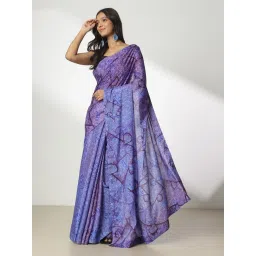 Navyasa By Liva Purple Geometric Saree image 3