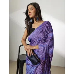 Navyasa By Liva Purple Geometric Saree image 5