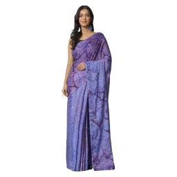 Navyasa By Liva Purple Geometric Saree image 1