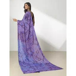 Navyasa By Liva Purple Geometric Saree image 2