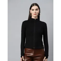 Nayam by Lakshita Black Fleece Solid Jackets-picture-16