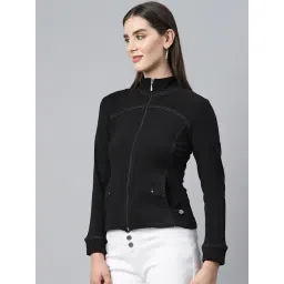 Nayam by Lakshita Black Fleece Solid Jackets image 3