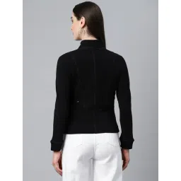 Nayam by Lakshita Black Fleece Solid Jackets image 2