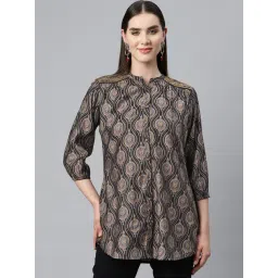 Nayam by Lakshita Black Modal Printed Shirt-picture-40