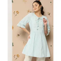 Nayam by Lakshita Blue Viscose Embroidery Kurti-picture-18