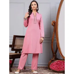 Nayam By Lakshita Ethnic Motifs Yoke Design Thread Work A-Line Kurta With Palazzos-picture-24