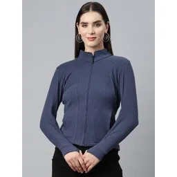 Nayam By Lakshita Fleece Stand Collar Sporty Jacket-picture-39