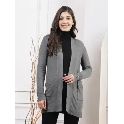 Nayam by Lakshita Grey Acrylic Solid Shrug-picture-26