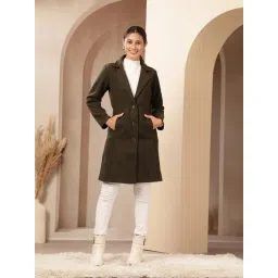 Nayam by Lakshita Olive Wool Solid Coat-picture-37