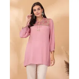 Nayam By Lakshita Pink A-Line Embroidered Kurti-picture-28