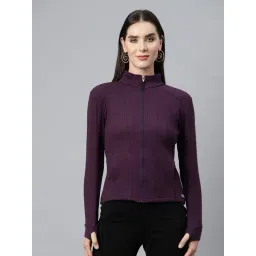 Nayam by Lakshita Purple Fleece Solid Jackets-picture-16