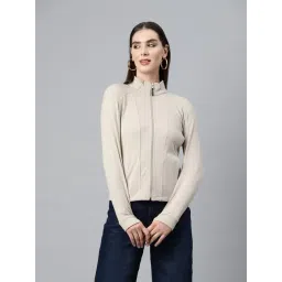 Nayam by Lakshita White Fleece Solid Jackets-picture-42