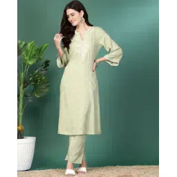 nayam by lakshita Women Embroidered A-Line Kurta Suit Set-picture-22