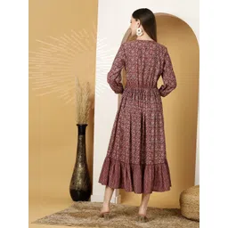 Nayam By Lakshita Women Floral Print Fit & Flare Maxi Dress image 4