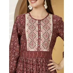 Nayam By Lakshita Women Floral Print Fit & Flare Maxi Dress image 2