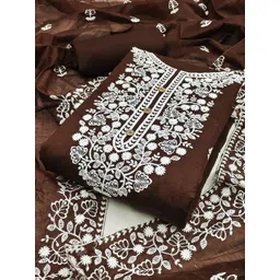 Nayanthara Trends Embroidered Unstitched Dress Material-picture-19