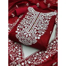 Nayanthara Trends Embroidered Unstitched Dress Material image 2