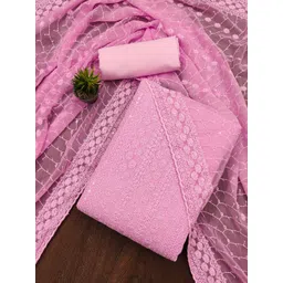 Nayanthara Trends Embroidered Unstitched Dress Material image 1