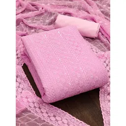 Nayanthara Trends Embroidered Unstitched Dress Material image 2